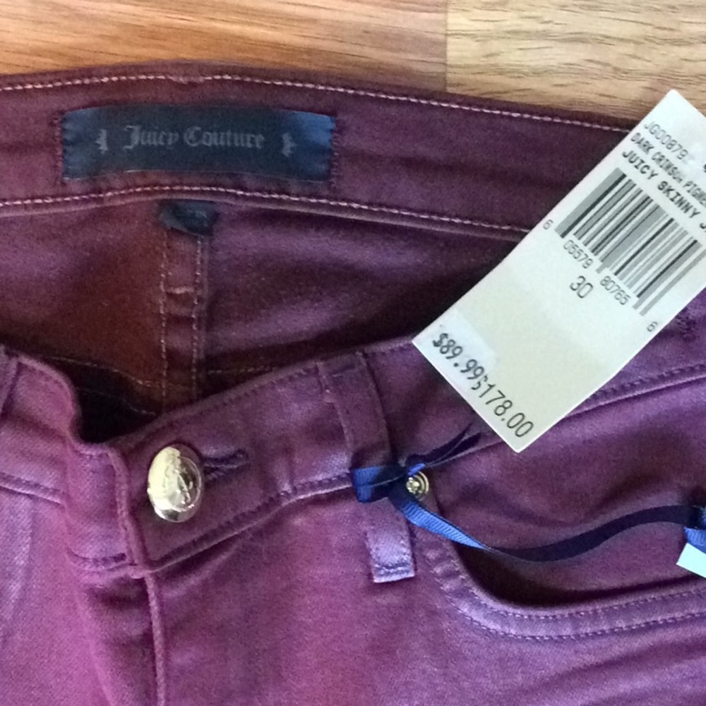 Juicy Couture Skinny Jeans Crimson     NWT - Picture 4 of 7